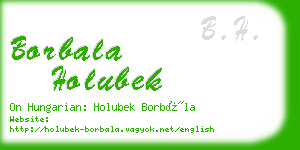 borbala holubek business card